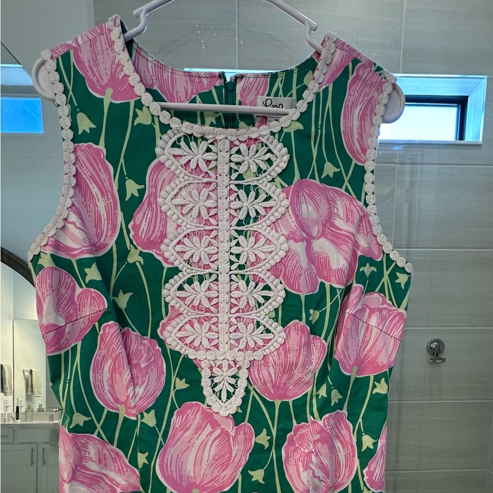 Lee Pink and Green Floral Dress